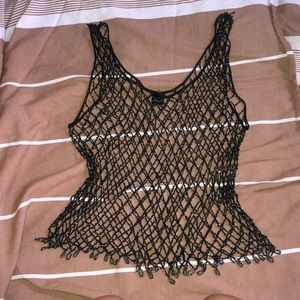 Vintage iridescent beaded top